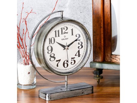 WALLXPERT Dekorativni stoni sat Maniera Grey