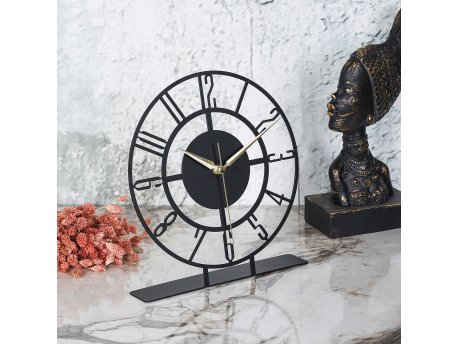 WALLXPERT Dekorativni stoni sat Bunella Black
