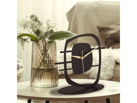 WALLXPERT Dekorativni stoni sat Macerie Black