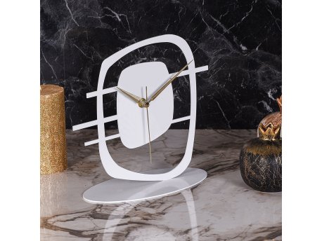 WALLXPERT Dekorativni stoni sat Macerie White