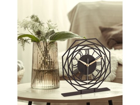 WALLXPERT Dekorativni stoni sat Repido Black