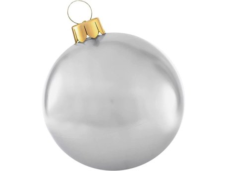 GRIPS Ornamento srebrna novogodišnja kugla 70 cm