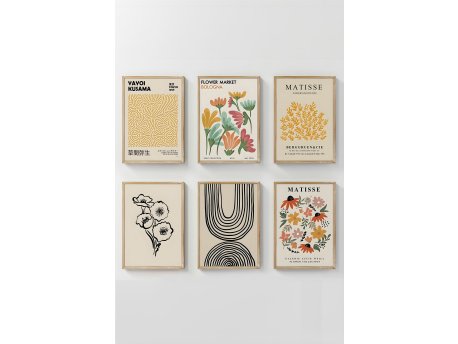 WALLXPERT Dekorativna slika u okviru (6 komada) 9