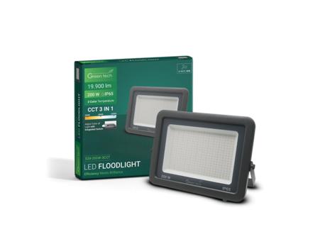 GREENTECH LED reflektor 200W 3CCT IP65 (S3X-200W-3CCT)