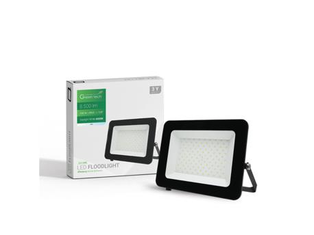 GREENTECH LED reflektor 100W 6500K 8500lm IP65 (ALX-100BK)
