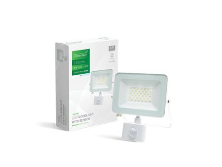 GREENTECH LED reflektor sa senzorom 30W 6500K 2550lm IP65 (AFS-30WH)
