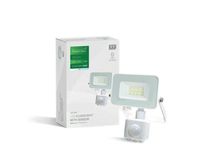 GREENTECH LED reflektor sa senzorom 10W 6500K 900lm IP65 (AFS-10WH)