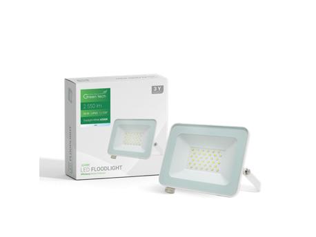 GREENTECH LED reflektor 30W 6500K 2550lm IP65 (ALX-30WH)