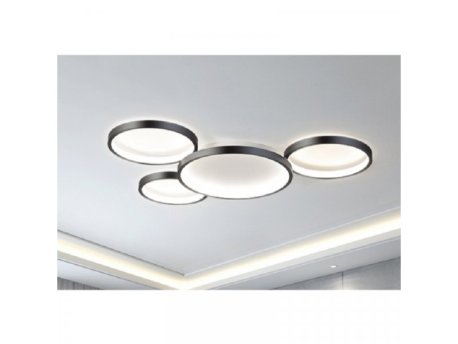 HOME LIGHT Vesta 372 LED plafonjera 50W crna OUTLET
