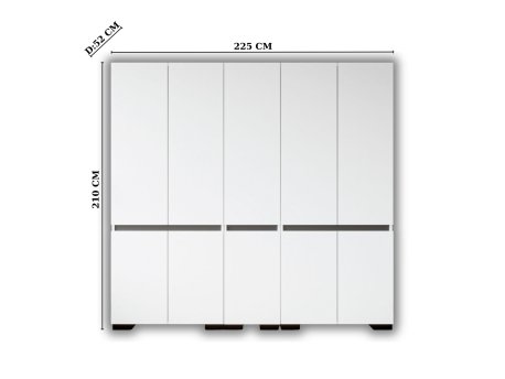 HANAH HOME Ormar Floransa 225 White Anthracite