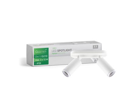GREENTECH LED spot svetiljka 2x GU10 bela (LUXA-2)