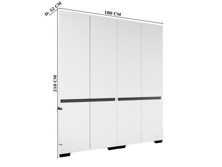 HANAH HOME Ormar Floransa 180 White Anthracite v2