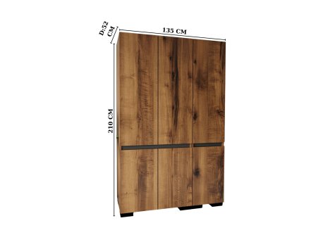 HANAH HOME Ormar Floransa 135 Walnut Anthracite