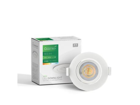 GREENTECH LED spot 9W 800lm 3CCT (DWX-9WH)