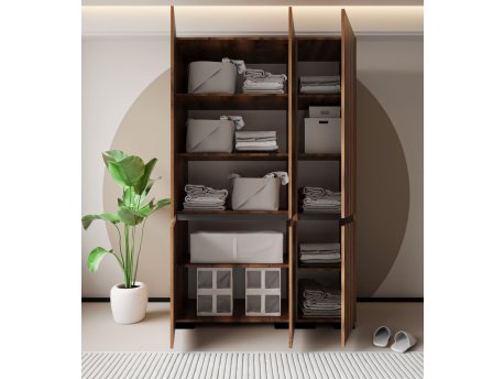 HANAH HOME Ormar Floransa 135 Walnut Anthracite v3