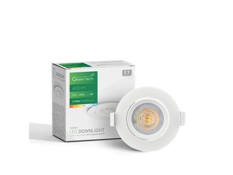 GREENTECH LED spot 5W 400lm 3CCT (DWX-5WH)