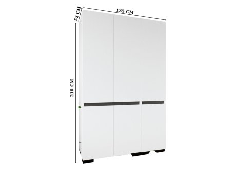 HANAH HOME Ormar Floransa 135 White Anthracite