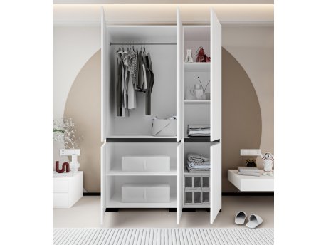 HANAH HOME Ormar Floransa 135 White Anthracite v2