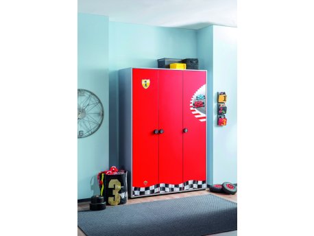HANAH HOME Dečiji ormar Race Cup 3 Doors Wardrobe