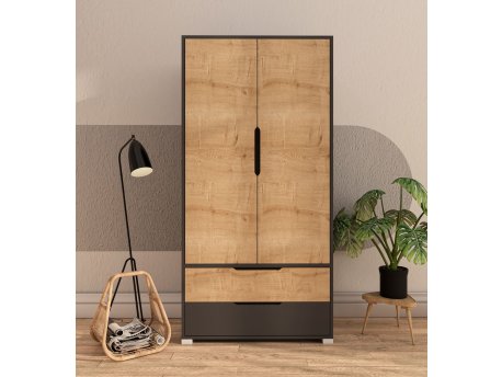 HANAH HOME Ormar Flora 90 Anthracite Safir hrast