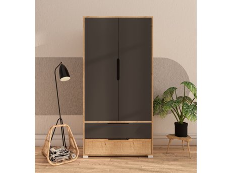HANAH HOME Ormar Flora 90 Safir hrast Anthracite