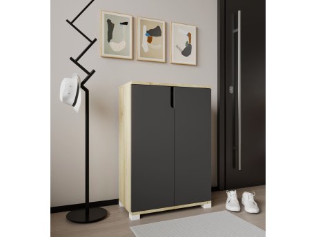 HANAH HOME Ormar za cipele Venedik Safir hrast Antracit