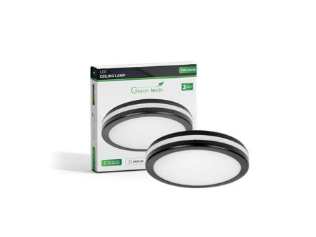 GREENTECH LED plafonjera 24W IP65 (CWK-24W-BK)