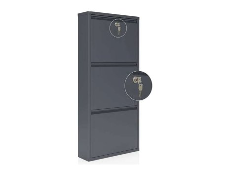 HANAH HOME Ormar za cipele Primo 3 Anthracite