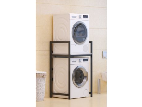 HANAH HOME Ormar za veš mašinu C7 White Black