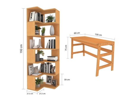 HANAH HOME Studijski sto i polica za knjige CPT4802 150