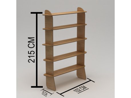 HANAH HOME Polica za knjige Scala 2