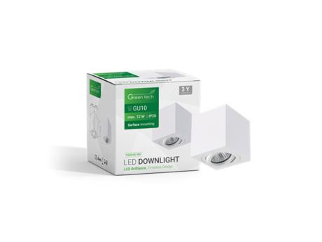 GREENTECH Nadgradna svetiljka GU10 bela (YS084S-WH)