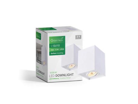 GREENTECH Nadgradna svetiljka GU10 bela (YS125S-WH)