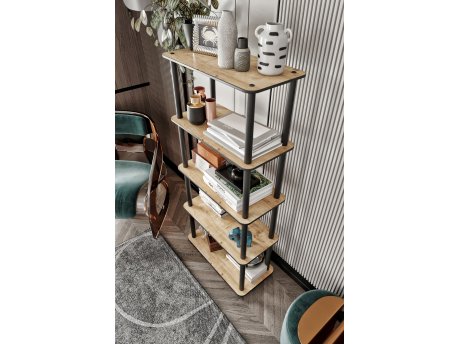 HANAH HOME Polica za knjige Bookcase 5 Rect Hrast