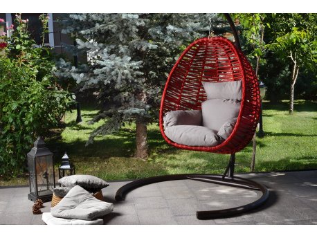 HANAH HOME Baštenska stolica za jednu ljuljašku Fındık Claret Red