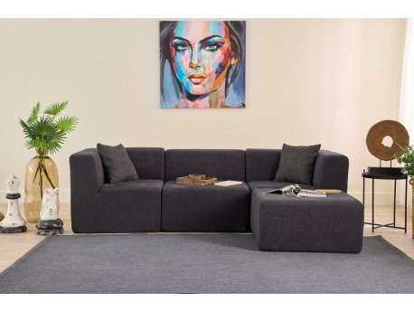 Atelier del Sofa Ugaona sofa Raks Anthracite