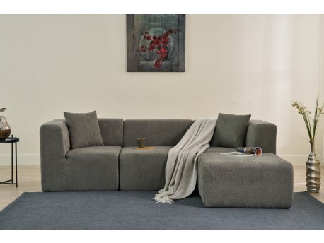 Atelier del Sofa Ugaona sofa Raks Grey
