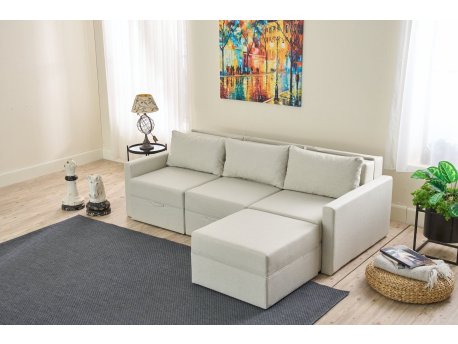 Atelier del Sofa Ugaona sofa-krevet Saros Cream