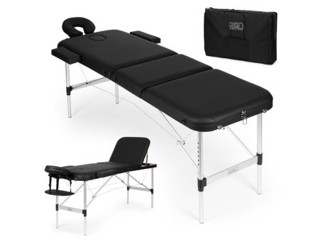 ModernHome Aluminijumski masažni i rehabilitacioni sto, 3-sekcioni, sklopivi u kofer + torba