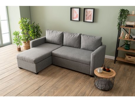 Atelier del Sofa Ugaona sofa-krevet Kado Light Grey