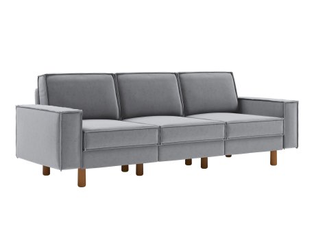 Atelier del Sofa Sofa sa 3 sedišta Sparrow Extra 3 Fog Grey Walnut