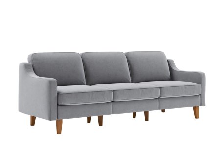 Atelier del Sofa Sofa sa 3 sedišta Robin Extra 3 Fog Grey Walnut