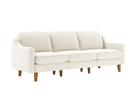 Atelier del Sofa Sofa sa 3 sedišta Robin Extra 3 Milk Froth Walnut