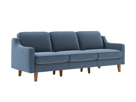 Atelier del Sofa Sofa sa 3 sedišta Robin Extra 3 Ocean Blue Walnut