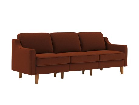 Atelier del Sofa Sofa sa 3 sedišta Robin Extra 3 Tile Red Walnut