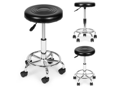 ModernHome Rotirajuca stolica, kozmeticka, medicinska, i podesiva, crna - ModernHome