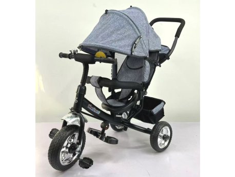 Playtime 411 Tricikl sa podesivim naslonom sivi