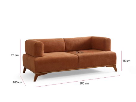 Atelier del Sofa 2-Seat Sofa Hera Orange