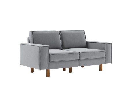 Atelier del Sofa 2-Seat Sofa Sparrow 2 Fog Grey Walnut