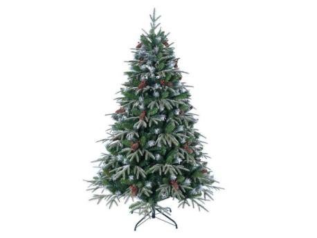 MILENIJUM Novogodišnja jelka snežna sa šišarkama 150cm 42/70674